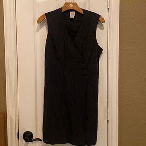 Gap Vintage Dark Gray Business Wrap Dress Size 6 NWOT